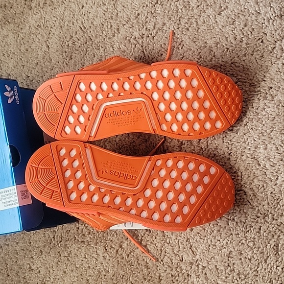 NWT Orange Adidas NMD_R1 - Picture 4 of 6